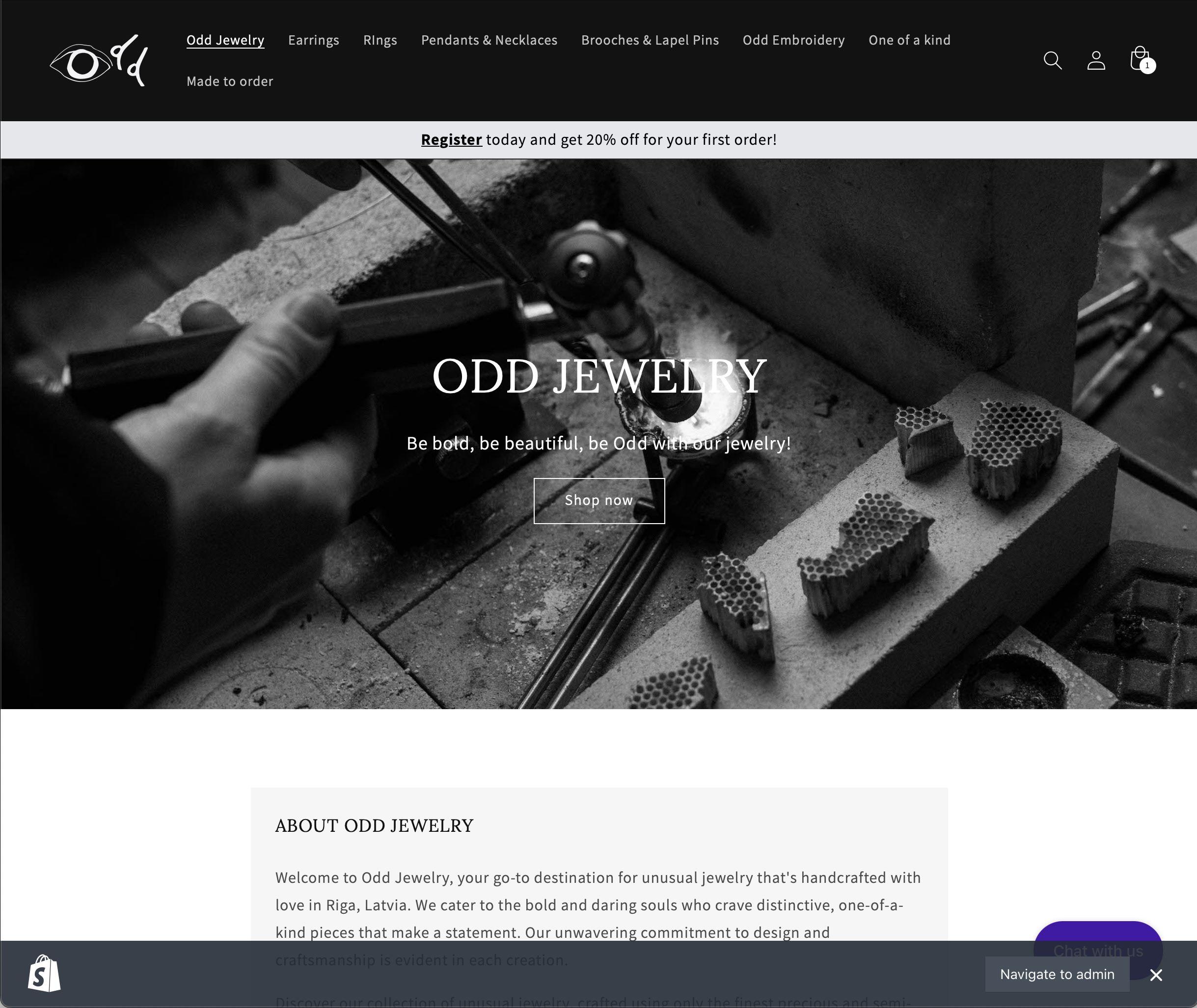 Odd Jewelry website